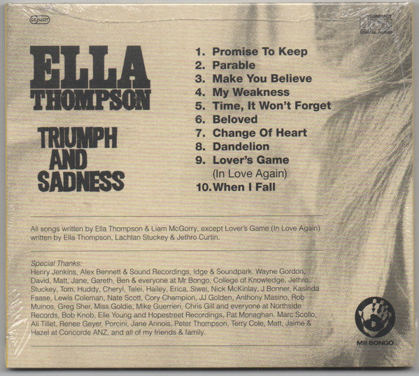 Image of Back Cover of CDs - NEW/NEW - ELLA THOMPSON, Triumph And Sadness (Mr Bongo; MRBCD354, UK 2026, Card Sleeve), , - 4336062E