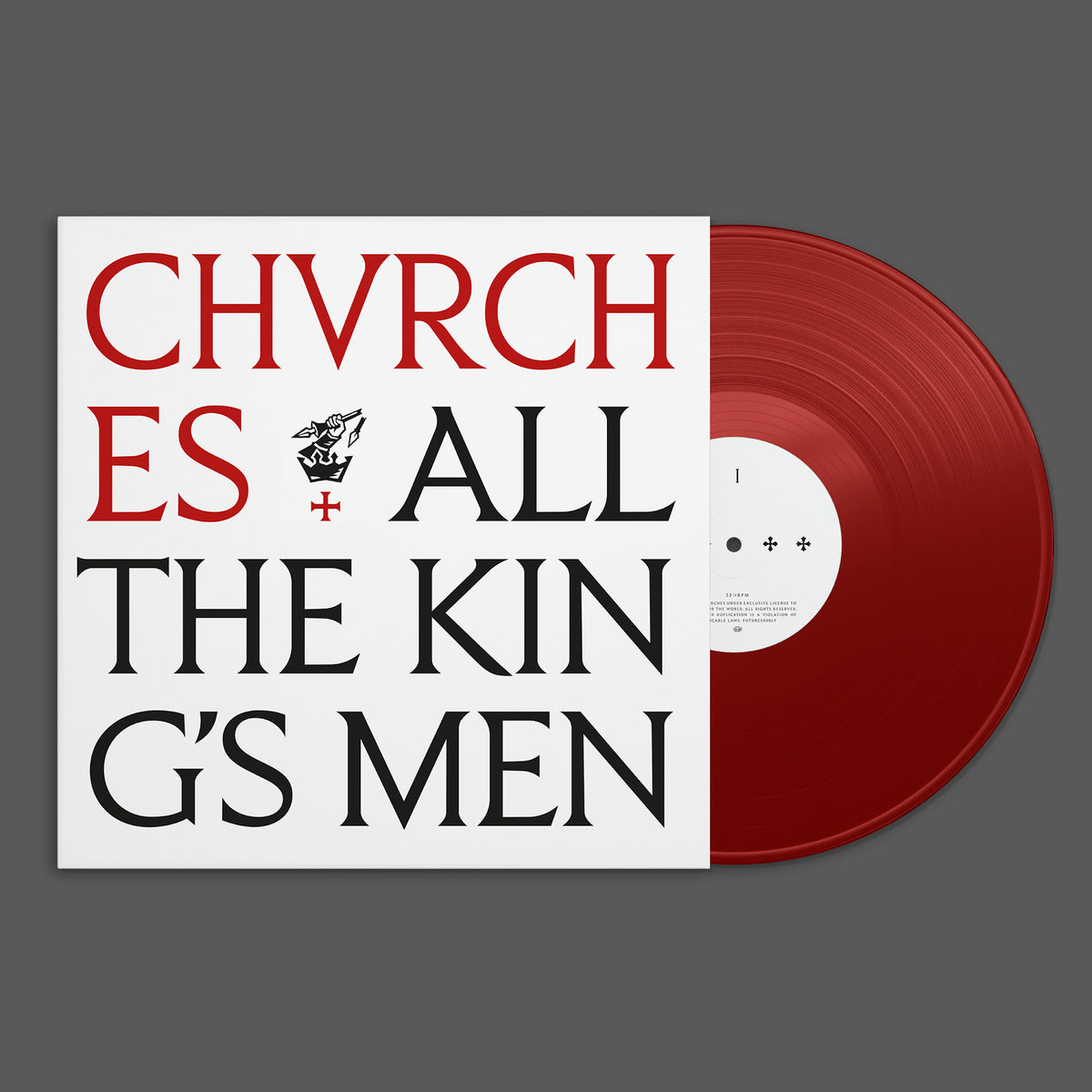 Image of Front Cover of LP - NEW/NEW - CHVRCHES, All The King's Men (Indie/Retail Exclusive LP) (Futures Music Group; FUTURES008LP-2, UK 2027, Gatefold, Inner, Indie Exclusive Apple Coloured Vinyl), , Fifth studio album from Scottish synth-pop trio CHVRCHES, reuniting after a brief hiatus. An 11-track collection of expansive synthesiser-led electronic pop featuring Roses, Evil and Adore You. - 9419986C