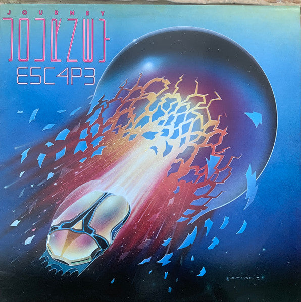 Image of Front Cover of LP - VG/VG - JOURNEY, Escape (CBS Red Labels Without Inc Text On Lower Label; CBS 85138, UK 1980s Reissue), , - 4316406C