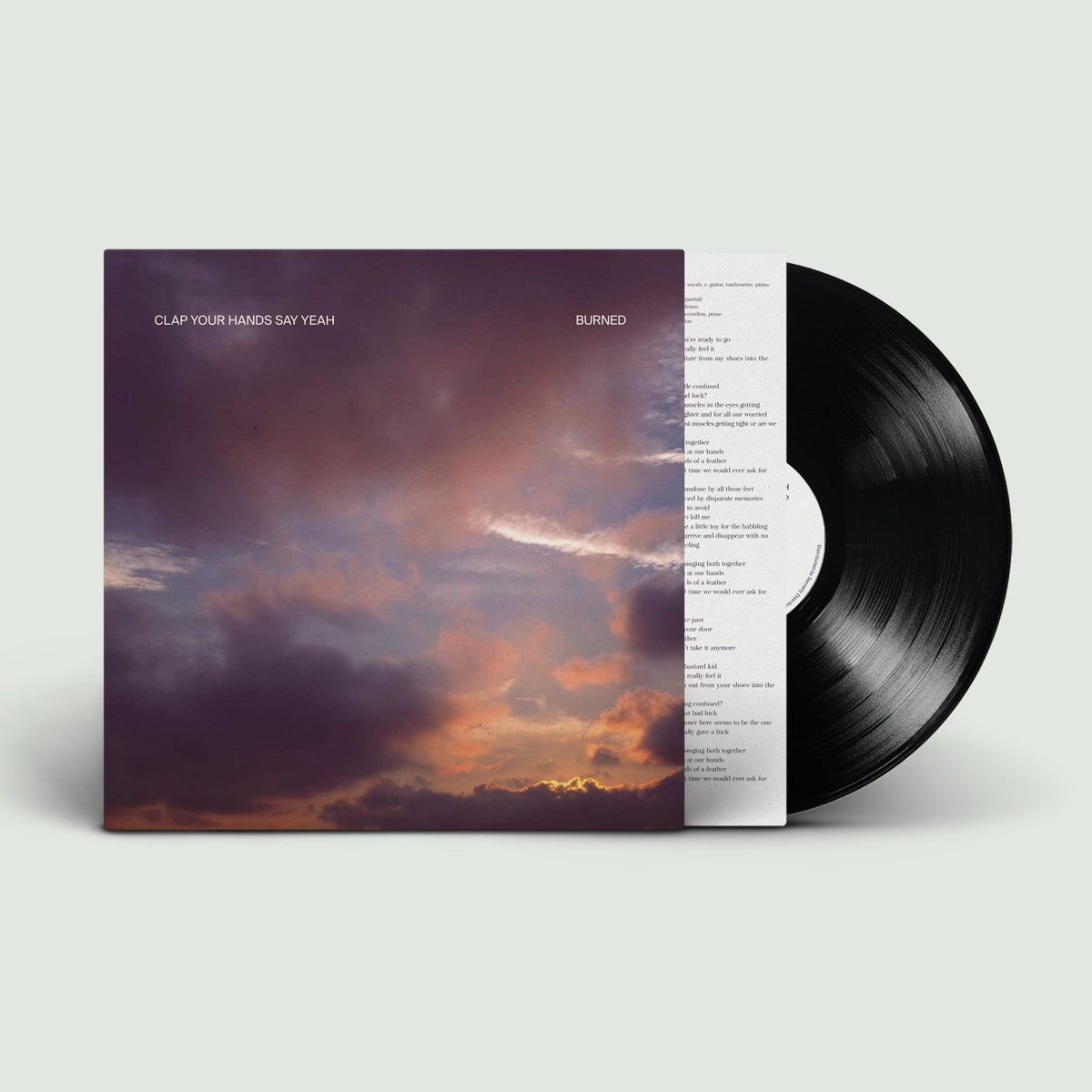 Image of Back Cover of LP - NEW - CLAP YOUR HANDS SAY YEAH, Burned (Clap Your Hands Say Yeah; CYHSY13LP, UK 2027, Inner, Black Vinyl), , Seventh album by Alec Ounsworth’s Clap Your Hands Say Yeah, arriving six years after New Fragility. Produced by Ounsworth and Nick Krill, Burned explores grief, heartbreak and renewed hope, and features the single Fever of the Mind. - 9420035C