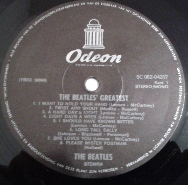Image of Label Cover of LP - VG/VG - THE BEATLES, Beatles' Greatest (Odeon; 5C 062-04207, Netherlands 1978 Reissue), , - 4326318E