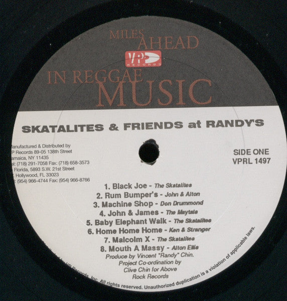 Image of Label Cover of LP - VG+/M - VARIOUS, Skatalites & Friends At Randy's (VP Records; VPRL 1497, US 1998), Sealed copy opened in shop. Slight crease in top left hand corner of sleeve which still has shrink wrap intact., - 4326393E
