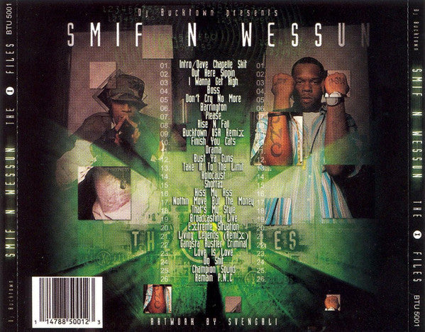 Image of Back Cover of CD - M/M - SMIF-N-WESSUN, The X Files (Bucktown USA Entertainment; BTU 5001, US 2006, Jewel Case), SEALED, - 4436032E
