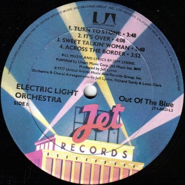 Image of Label Cover of 2xLP - VG/VG - ELECTRIC LIGHT ORCHESTRA, Out Of The Blue (Jet Records; JT-LA823-L2, US 1977, Gatefold, Inner, Poster, All Disc Pressing), Wear to sleeve , - 4416079C