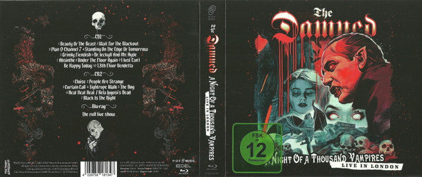 Image of Back Cover of 3xCD - VG+/VG+ - THE DAMNED, A Night Of A Thousand Vampires (Live In London) (Ear Music; 0218134EMU, Europe 2022, Triple Digipak), , - 4436052E