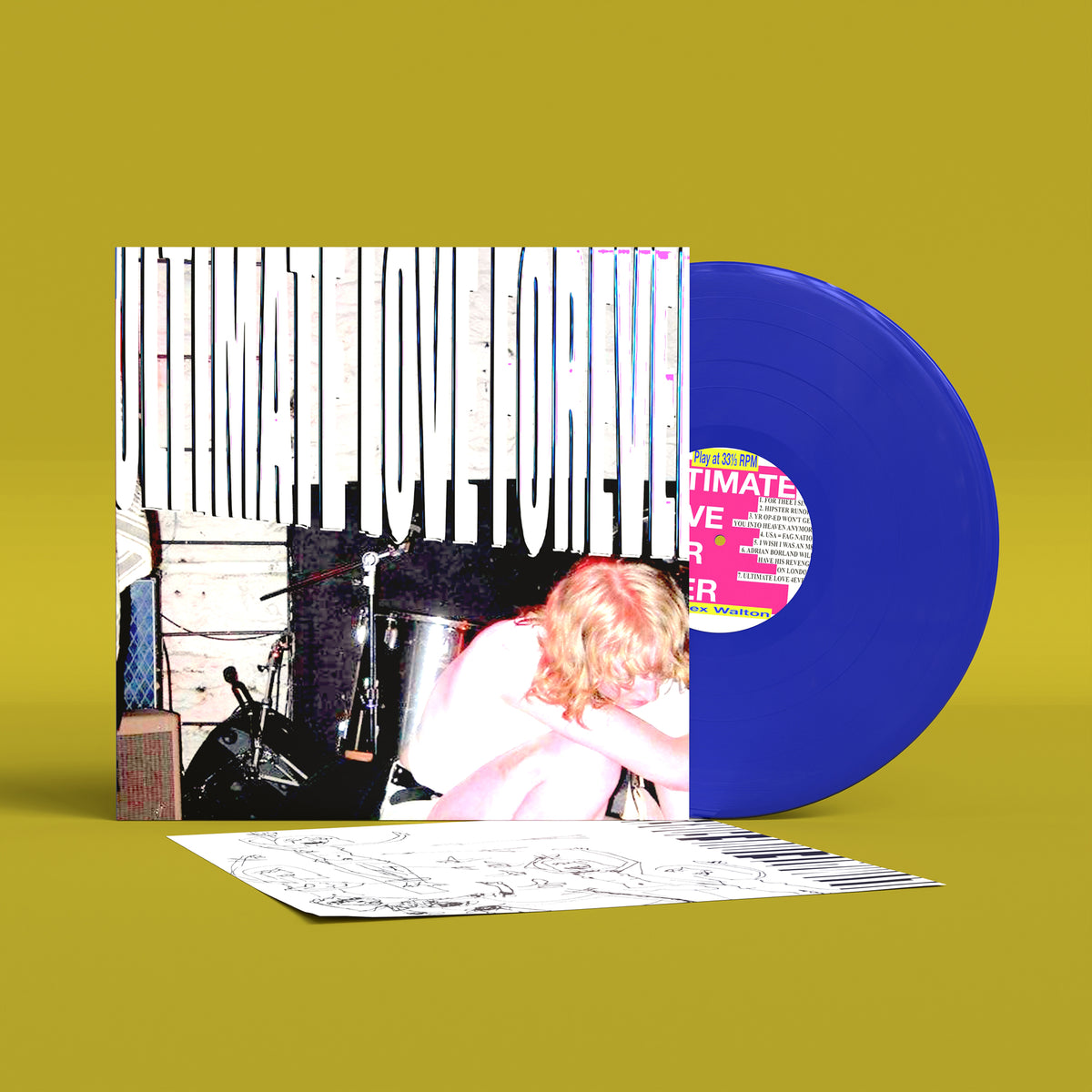 Image of Front Cover of LP - NEW - LEX WALTON, Ultimate Love Forever (Sub Pop; SP1757X, UK 2027, Loser Edition Opaque Blue Vinyl), , ULTIMATE LOVE FOREVER, Lex Walton’s unwavering, iconoclastic Sub Pop debut, is an exciting dose of wry, hooky rock and pop distinctly informed by the tension and anxiety of 21st century life. - 9420544C