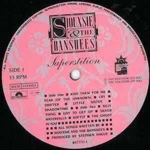 Image of Label Cover of LP - VG/VG - SIOUXSIE AND THE BANSHEES, Superstition (Polydor; 847731-1, UK 1991, Inner), Hairlines, edge wear, - 3346349S
