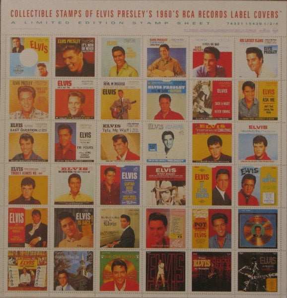 Image of Label Cover of 5xCD - VG+/VG+ - ELVIS PRESLEY, From Nashville To Memphis - The Essential 60's Masters I (RCA; 74321 15430 2, Europe 1993, Box Set, Booklet & Insert, Stamp Sheet, Stamp sheet with 36 stamps showing album and single covers.), , - 3336022E