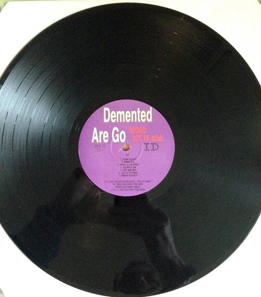 Image of Label Cover of 4045228S: LP - DEMENTED ARE GO, Kicked Out Of Hell (ID; NOSE21, UK 1988) Edge Wear, sticker residue VG/VG+