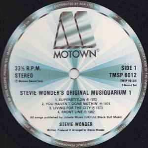 Image of Label Cover of 2xLP - VG/VG+ - STEVIE WONDER, Stevie Wonder's Original Musiquarium I (Motown; TMSP 6012, UK 1982, Embossed Gatefold), , - 3726198E