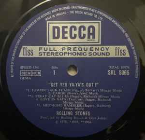 Image of Label Cover of LP - VG/VG - THE ROLLING STONES, Get Yer Ya-Ya's Out! (Decca Small Blue Boxed; SKL5065, UK 1970, Laminated Front Sleeve, Stereo - No Brackets on Sub-Matrix on Label), , - 4126452E