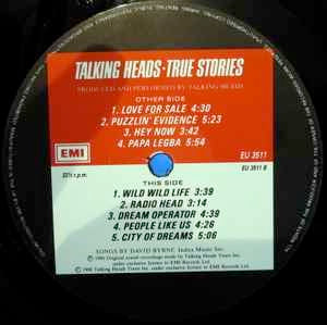 Image of Label Cover of LP - VG/VG - TALKING HEADS, True Stories (EMI; EU 3511, UK 1986, Inner), Light marks, sticker damage, edge wear, - 3446317S