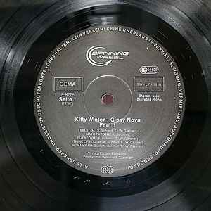 Image of Label Cover of LP - VG+/EX - KITTY WINTER, Gipsy Nova (Spinning Wheel; SW - LP - 1016, Germany 2002 Reissue), , - 2726113E