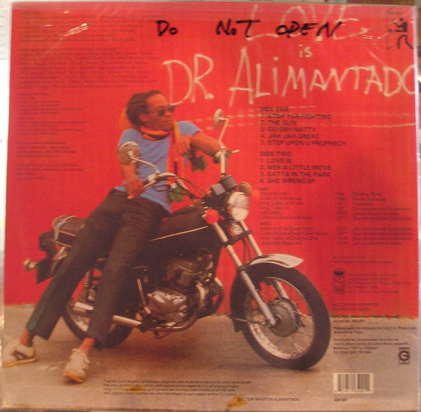 Image of Back Cover of LP - VG+/VG+ - DR. ALIMANTADO, Love Is (Keyman Records; KMLP1001, UK Reissue), Light wear on sleeve., - 2816234C
