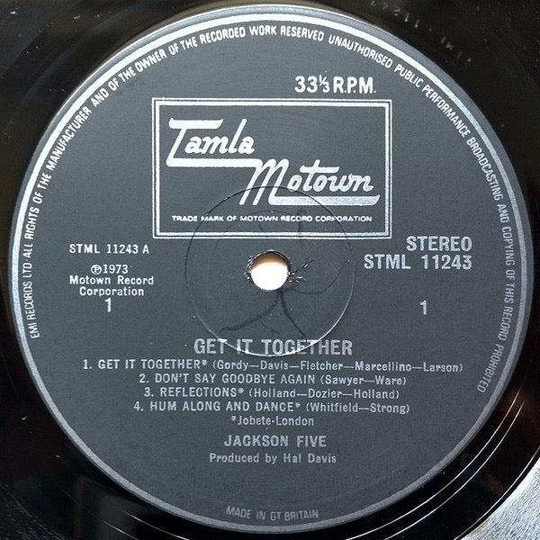 Image of Label Cover of LP - G+/VG - JACKSON 5, Get It Together (Tamla Motown; STML 11243, UK 1973, Die Cut Slv, Card Photo Insert), Some damage/tears to die cut sleeve., - 4216674C