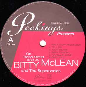 Image of Label Cover of LP - VG/VG+ - BITTY MCLEAN, On Bond St Kgn. Ja. (Peckings Records; PTI LP002, UK 2004, Gatefold, Inner), Sticker ghost on top right corner., - 2246294S