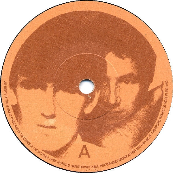 Image of Label Cover of 7" - VG+/VG+ - THE GO-BETWEENS, I Need Two Heads / Stop Before You Say It (Postcard Tan; Postcard80-4, UK 1980 Reissue, Company Sleeve), , - 1826288E