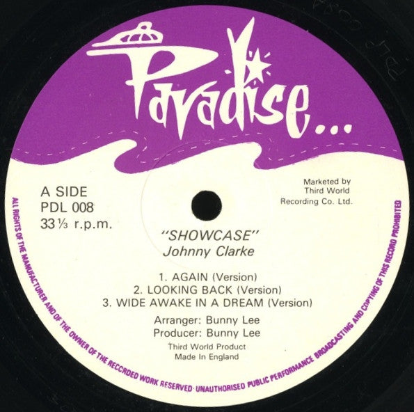 Image of Label Cover of LP - VG/VG+ - JOHNNY CLARKE, Show Case (Paradise; PDLP 008, UK 1979), Light storage wear on sleeve, nice copy., - 2216406C