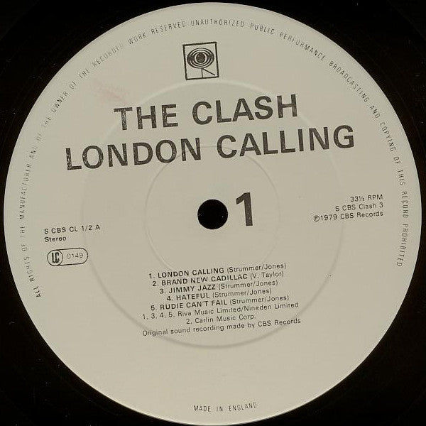 Image of Label Cover of 2xLP - VG/VG - THE CLASH, London Calling (CBS; CBS CLASH 3, UK 1979, 2 Inserts, First Press), Strong VG, Ring Wear, - 3626302E