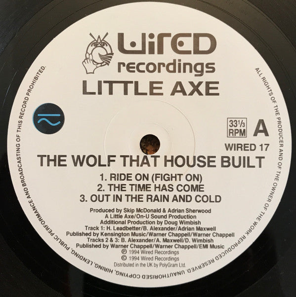Image of Label Cover of 2xLP - VG/G+ - LITTLE AXE, The Wolf That House Built (Wired; WIRED 17, UK 1994, Picture Sleeve, Inner), Without print. Light marks only. Sleeve has hype sticker on front, light wear at corners / edges, - 5015288C
