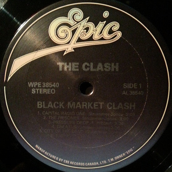 Image of Label Cover of LP - VG/VG - THE CLASH, Black Market Clash (Epic; WPE-38540, Canada 1985, Reissue With Barcode), Hairlines, edge & ring wear, - 3946248S