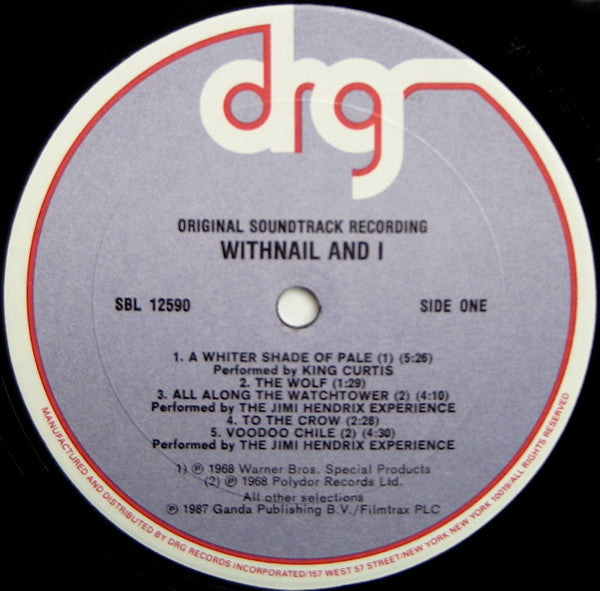 Image of Label Cover of LP - VG/VG+ - VARIOUS, Withnail And I - OST (DRG Records; SBL12590, US 1987), Cover in shrink, strong VG., - 1846247S