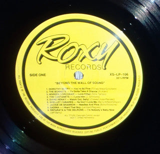 Image of Label Cover of LP - VG/VG - VARIOUS, Beyond the Wall of Sound (Roxy; XSLP106, UK 1990s), Hairlines, paper scuffs. Creasing, light edge wear., - 1546356S