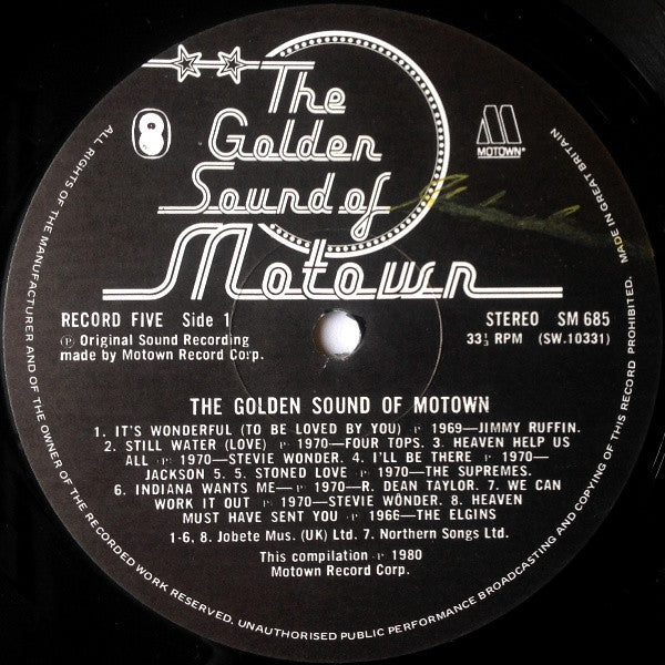 Image of Label Cover of 8xLP - VG+/EX - VARIOUS, The Golden Sound Of Motown (World Records ; SMF 681/682/683/684/685/686/687/688, UK 1980, Box Set, Inners), Looks to be unplayed, - 1726156E