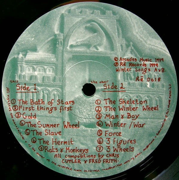 Image of Label Cover of LP - VG+/VG+ - ART BEARS, Winter Songs (Re; RE 0618, UK 1979, Gold Embossed Sleeve, Insert), , - 2026270E