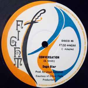 Image of Back Cover of 12" - /VG - VIN GORDON / DEGO VEGA, Argument / Conversation (Fight; FT DD 4440, UK 1970s, My Conversation Riddim Inst), Writing on label, - 2746096S