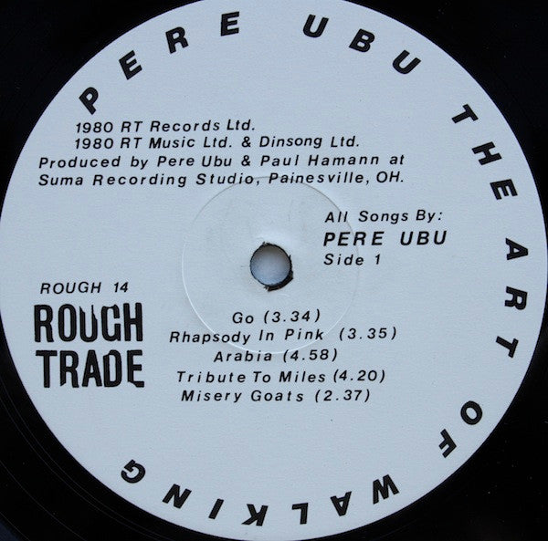 Image of Label Cover of LP - VG+/VG+ - PERE UBU, The Art Of Walking (Rough Trade; ROUGH14, UK 1980, "Porky Prime Cut" Misprint First Press From Incorrect Master), , - 1526060E