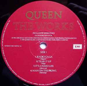 Image of Label Cover of LP - VG/G+ - QUEEN, The Works (EMI; WORK 1, UK 1984, Inner With Rounded Corners), , - 2426042E