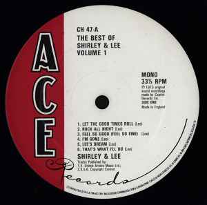 Image of Label Cover of LP - VG/EX - SHIRLEY AND LEE, The Best Of Shirley & Lee (Ace; CH47, UK 1981, Dark Blue Cover), , - 4515132C