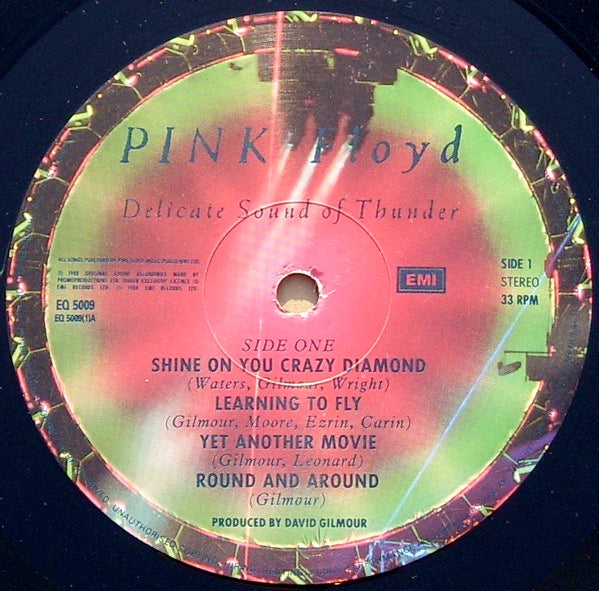 Image of Label Cover of 2xLP - VG/VG - PINK FLOYD, Delicate Sound of Thunder (EMI; EQ5009, UK 1988, Gatefold, 2 Inners), Edge Wear, 3cm Tear Across Bottom Of Back sleeve, - 3446194S