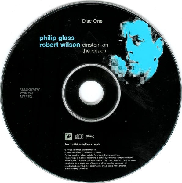 Image of Label Cover of 4xCD - VG/VG+ - PHILIP GLASS AND ROBERT WILSON, Einstein On The Beach (Sony; SM4K87970, UK 2003 Reissue, Box Set, Booklet, "Philip Glass Edition"), , - 1816072C