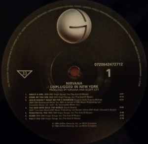 Image of Label Cover of LP - NEW/NEW - NIRVANA, MTV Unplugged In New York (Geffen; GEF24727, Europe 2024 Reissue, Inner, Made In France Sticker On Rear), , Shot in New York City on November 18, 1993. The performance which became the most enduring image of indie rock's founding idol. As opposed to traditional practice on the television series, Nirvana played a setlist composed of mainly lesser-known material and cover versions of songs by The Vaselines, David Bowie, Meat Puppets (during which they were joine