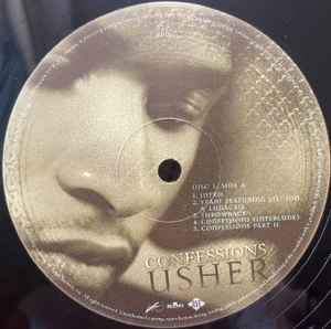 Image of Label Cover of 2xLP - G+/G+ - USHER, Confessions (Arista ; 82876-60990-1, Europe 2004, Picture Sleeve), Edge wear, scratches, seam splits. Hairlines and surface noise throughout. No deep marks., - 3346195S
