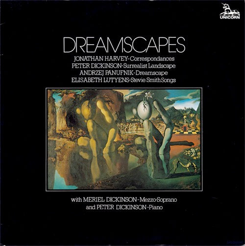 Image of Front Cover of 3225279E: LP - MERIEL AND PETER DICKINSON, Dreamscapes (Unicorn; UNS 268, UK 1980, Insert) With A4 Press Sheet VG+/EX