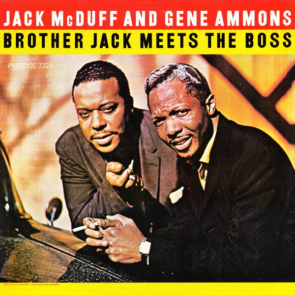 Image of Front Cover of 0615333C: LP - JACK MCDUFF AND GENE AMMONS, Brother Jack Meets The Boss (Prestige/OJC; OJC-326, US 1988 Reissue) With promo postcard insert VG/VG+