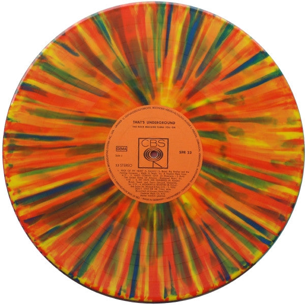 Image of Label Cover of LP - VG/VG - VARIOUS, That's Underground - The Rock Machine Turns You On (CBS Orange; SPR23, Germany 1968, Laminated Sleeve, Orange Splatter Vinyl), Edge Wear, - 4445295S