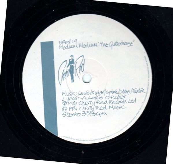 Image of Label Cover of LP - VG/VG - MEDIUM MEDIUM, The Glitterhouse (Cherry Red; BRed 19, UK 1981, Textured Sleeve, Missing the inner), Name written on front. Light hairlines., - 3726048E