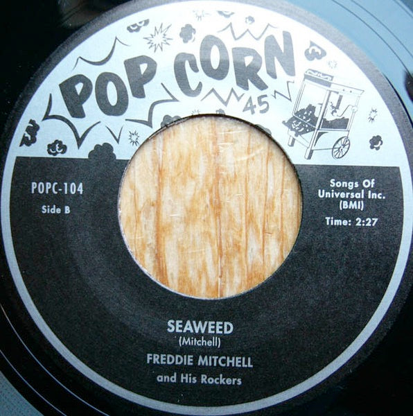 Image of Back Cover of 3815383C: 7" - FREDDIE MITCHELL, Spanish Onions / Seaweed (Popcorn; POPC-104, UK 2011) /VG