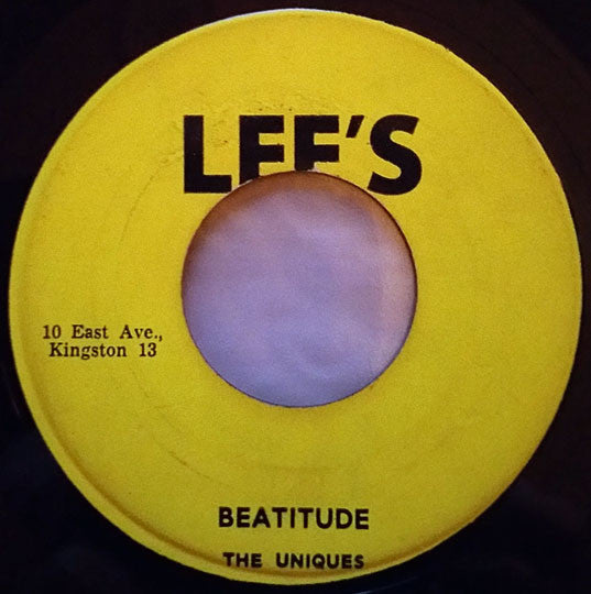 Image of Back Cover of 7" - /G+ - UNIQUES, My Conversation / Beatitude (Lee's; , Jamaica 1968, Original cut of My Conversation Riddim), Lots of marks on vinyl. Plays with minimal background clicks. WOL., - 3626241E