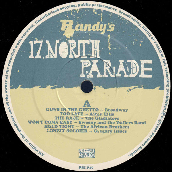 Image of Label Cover of LP - VG+/VG+ - VARIOUS ARTISTS, Randy's 17 North Parade (Pressure Sounds; PSLP17, UK 1997), , - 2446101S