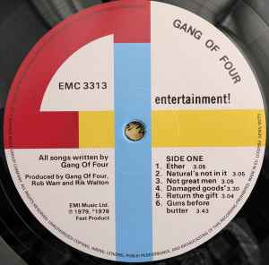Image of Label Cover of LP - NEW/NEW - GANG OF FOUR, Entertainment! (; 0825646297023, UK 2014 Reissue, Inner), , Propelled by a political mission and some wicked bass playing, the Gang of Four released 'Entertainment' in 1979. Though King sings, "two steps forward, six steps back" (in 'At Home he's a Tourist'), the only reason Gang of Four could have for stepping back is that they are so far ahead of the curve. This record is - without question - one of the most important records from the post punk era. and