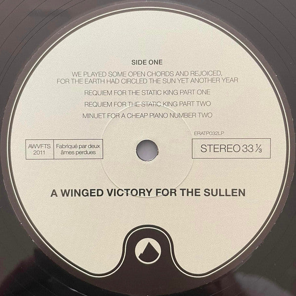 Image of Label Cover of LP - EX/EX - A WINGED VICTORY FOR THE SULLEN, A Winged Victory For The Sullen (Erased Tapes; ERATP032LP, Europe 2011, Gatefold, Black Vinyl), , - 4026224E