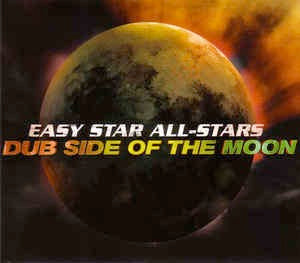 Image of Front Cover of LP - NEW/NEW - EASY STAR ALL STARS, Dub Side Of The Moon (Easy Star Records; ES1042V, US 2014 Reissue, Green Vinyl), , The entire of 'Dark Side of the Moon' recreated into a dub classic by the Easy Star All-stars featuring Sluggy Ranks, Frankie Paul, Dr Israel, the meditations etc. The all stars turn Floyd's strangely surreal world even stranger and more surreal, adorning the english bands dark psychedelic music with slow reggae beats and head-spinning dub-style production that is bo