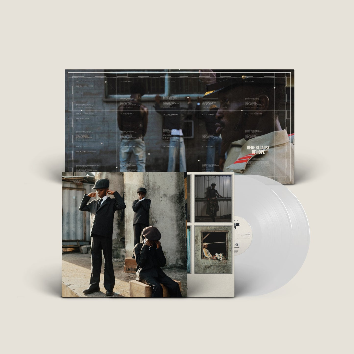EZRA COLLECTIVE, Here Because of Hope (Partisan Records; PTSN3069-5, UK 2026, Gatefold, Inner, Translucent White) 2xLP NEW/NEW - PRE-ORDER