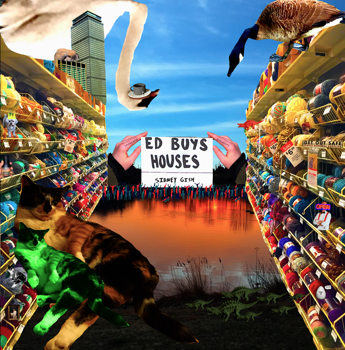 SIDNEY  GISH, Ed Buys Houses (Many Hats; SGISH2LP, Worldwide 2026 Reissue,  Blue and White Cornetto Vinyl) LP NEW/NEW - PRE-ORDER