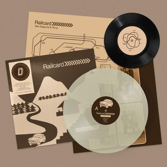 RAILCARD, Two Steps At A Time - Dinked Edition (Skep Wax Records; SKEPWAX046DLP, UK 2026, Insert Lyric Sheet, A4 Poster, Dinked No. 426, Natural Clear Vinyl, Bonus 7" single with two exclusi LP NEW/NEW - PRE-ORDER
